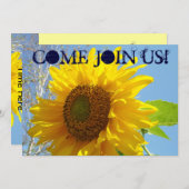 Einladungen Gelbe Sonnenblumen kommen uns bei! (Vorne/Hinten)