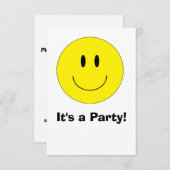 Einladungen "Happy Face" (Vorne/Hinten)