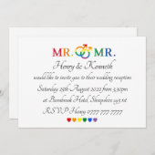 Einladungen - Herr & Herr Wedding Einladung (Vorne/Hinten)