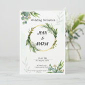 Einladungen Hochzeit Eine Geschichte der Liebe beg (Stehend Vorderseite)