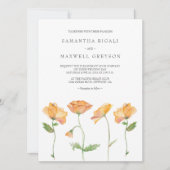 Einladungen Hochzeiten Wasserfarben Orangenpfeife (Vorderseite)