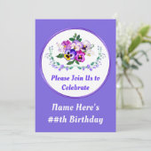 Einladungen, Hübsche Einladungen zum Geburtstag (Stehend Vorderseite)