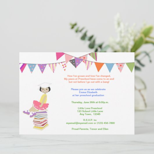 Einladungen im Vorschul- oder Kindergarten (Stehend Vorderseite)