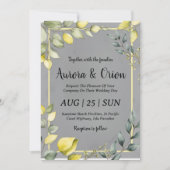 Einladungen in Gelb und Grau (Vorderseite)