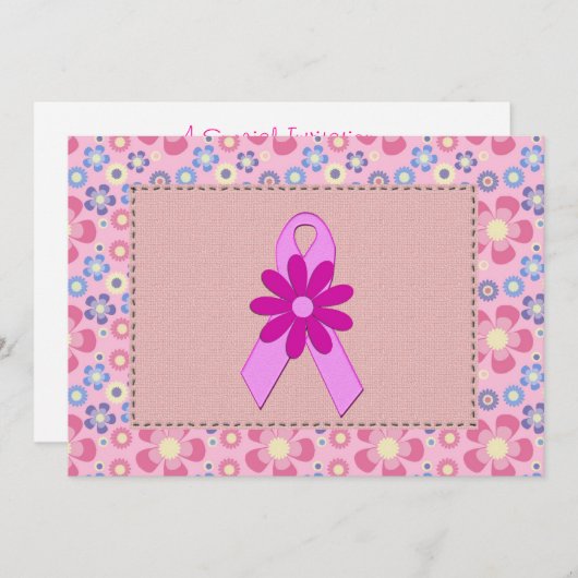 Einladungen in Rosa (Vorne/Hinten)