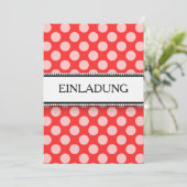 Einladungen in Rot-Weiß (Stehend Vorderseite)