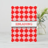 Einladungen in Rot-Weiß (Stehend Vorderseite)