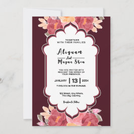 Einladungen Karte Blumenzettel Hochzeitskarte Desi