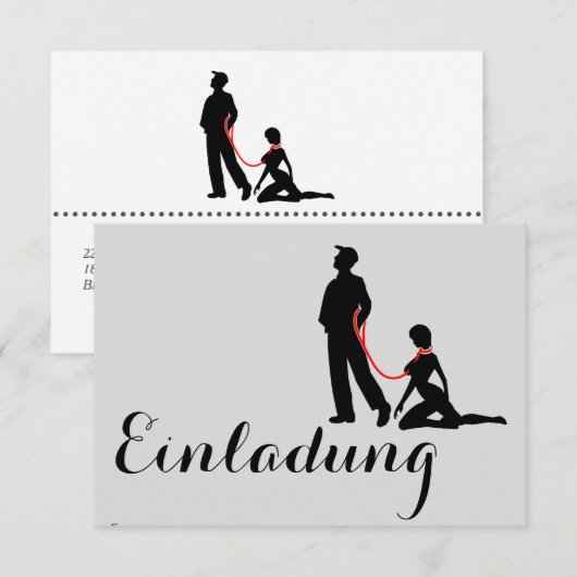 Einladungen Leine (Vorne/Hinten)