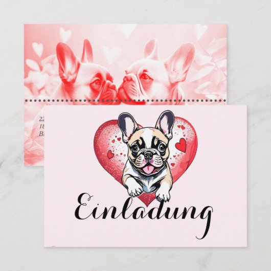 Einladungen Leine (Vorne/Hinten)