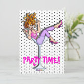 Einladungen - Mädchen in einem Martini, Lil Rot (Stehend Vorderseite)