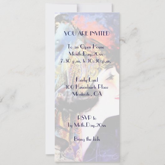 Einladungen, Martha Mansfield Einladung (Rückseite)