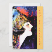 Einladungen, Martha Mansfield, metallisches Goldla Einladung (Vorderseite)