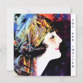 Einladungen, Martha Mansfield, metallisches Goldla Einladung (Vorderseite)