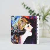 Einladungen, Martha Mansfield, metallisches Goldla Einladung (Stehend Vorderseite)