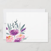 Einladungen mit Blume zur Bridaldusche (Rückseite)