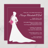 Einladungen mit Brautdusche - individuell gestalte (Vorne/Hinten)