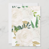 Einladungen mit grüner Blumen-Brautdusche (Rückseite)