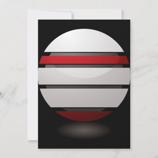 Einladungen mit roten und weißen Droiden (Vorderseite)