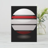 Einladungen mit roten und weißen Droiden (Stehend Vorderseite)