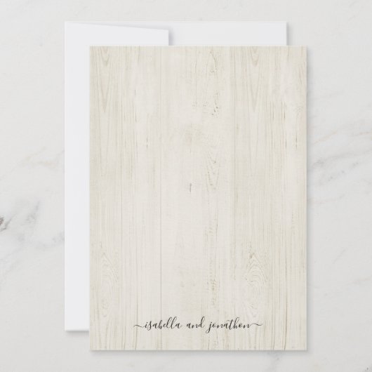 Einladungen mit UAWG & Registry für eine Hochzeit (Rückseite)