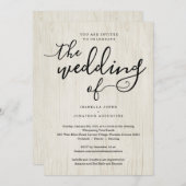 Einladungen mit UAWG & Registry für eine Hochzeit (Vorne/Hinten)