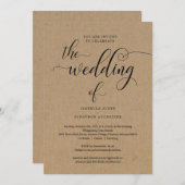 Einladungen mit UAWG & Registry für eine Hochzeit (Vorne/Hinten)