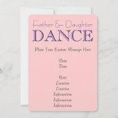 Einladungen nach Wunsch Vater & Tochter Tanz lädt (Rückseite)