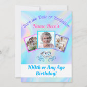 Einladungen oder 100 Save the Date mit 1 - 3 Fotos (Vorderseite)