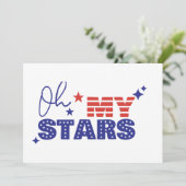 Einladungen Oh meine US Flagge. Unabhängigkeit (Stehend Vorderseite)