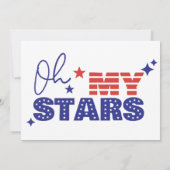 Einladungen Oh meine US Flagge. Unabhängigkeit (Rückseite)