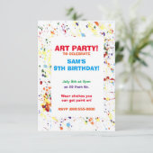 Einladungen "Paint/Art Party" (Stehend Vorderseite)