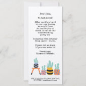 Einladungen Party Kakteen Illustrations (Rückseite)