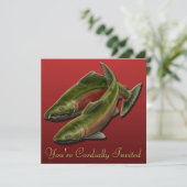 Einladungen Personalisiert Lachs Art UAWG (Stehend Vorderseite)