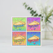 Einladungen - Pop Art Piece on Pie (Stehend Vorderseite)