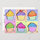 Einladungen - Pop-Kunst-kleine Kuchen (Vorne/Hinten)