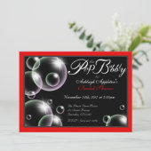 Einladungen "Pop the Bubbly" (Stehend Vorderseite)