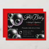 Einladungen "Pop the Bubbly" (Vorne/Hinten)