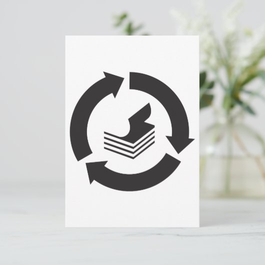 Einladungen Recycelnd Papier (Stehend Vorderseite)