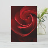 EINLADUNGEN Rote Rose (Stehend Vorderseite)