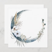 Einladungen rund um den Blumenrahmen mit blauem Mo (Vorne/Hinten)