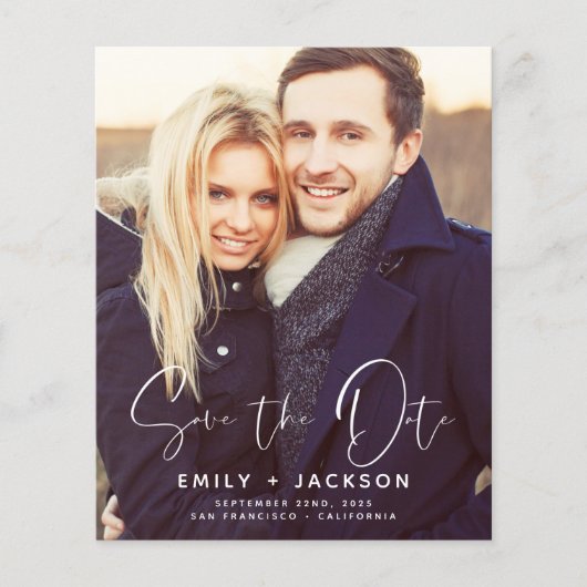 Einladungen Save the Date des Fotos Flyer (Vorne)