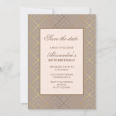 Einladungen Save the Date Elegant zum 50. Geburtst (Vorderseite)