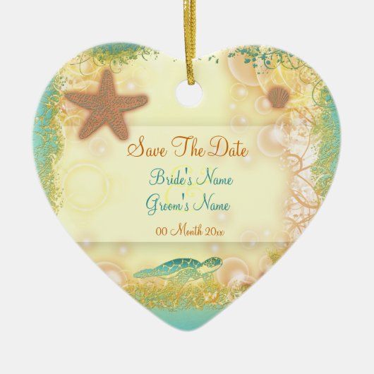 Einladungen Save the Date Keramikornament (Vorne)