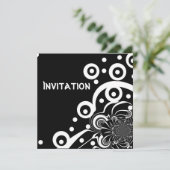 Einladungen Schwarz-Weiß-Stil Clear Space (3) (Stehend Vorderseite)