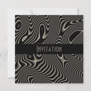 Einladungen Schwarzweiß Stil Abstract Print