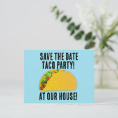 EINLADUNGEN TACO PARTY SAVE THE DATE POSTKARTEN (Stehend Vorderseite)