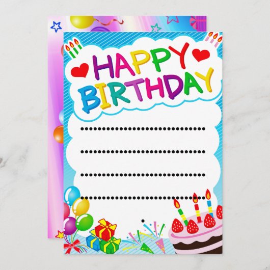 Einladungen und Annocements for all your events (Vorne/Hinten)