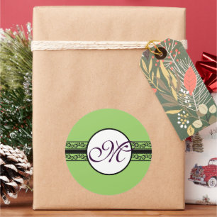 Einladungen und Geschenke für Monogram-Hochzeiten Runder Aufkleber