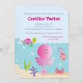 Einladungen unter der Sea Baby-Dusche (Vorne/Hinten)